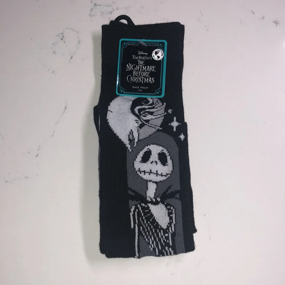 Disney Women's Nightmare Before Christmas Knee-High Socks,1-Pack, Size 4-10